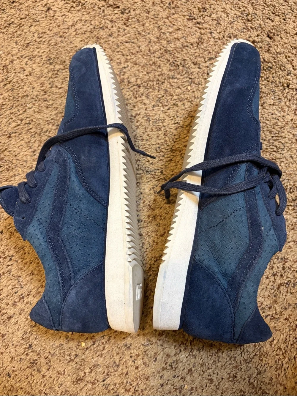 Vans Men's Navy Blue Suede Athletic Sneakers 10.5